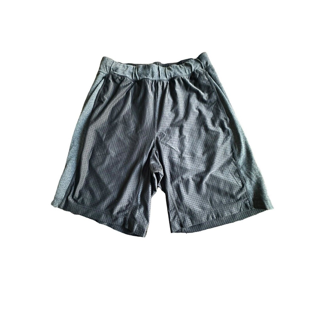 Lululemon Athletica Men’s Size Medium Black Shorts Mesh Cloth Combo Pockets J8-8